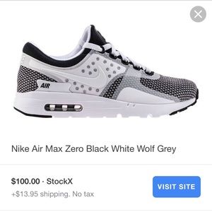Nike Air Max Zero Black White Wolf Grey